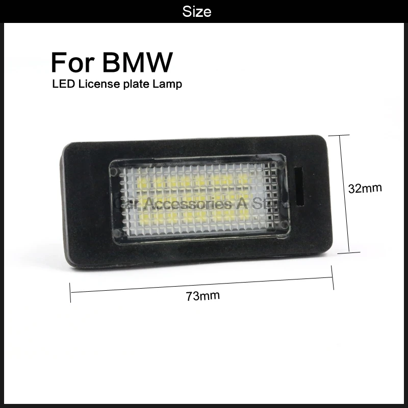 Пара лампочек для номерного знака 6000K холодный белый BMW E82 E90 E92 E93 M3 E39 E60 E70 X5|Фара