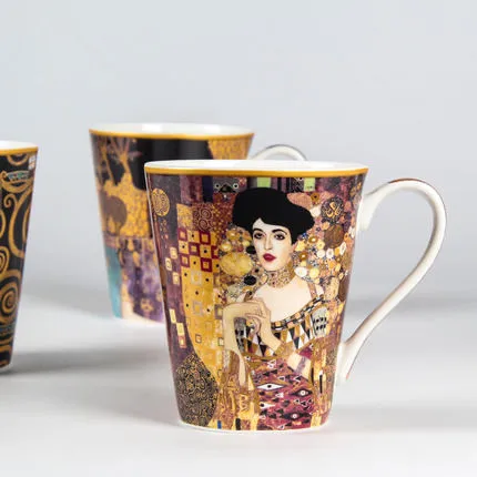 Изысканная китайская керамическая кружка Mark креативная из костяного фарфора