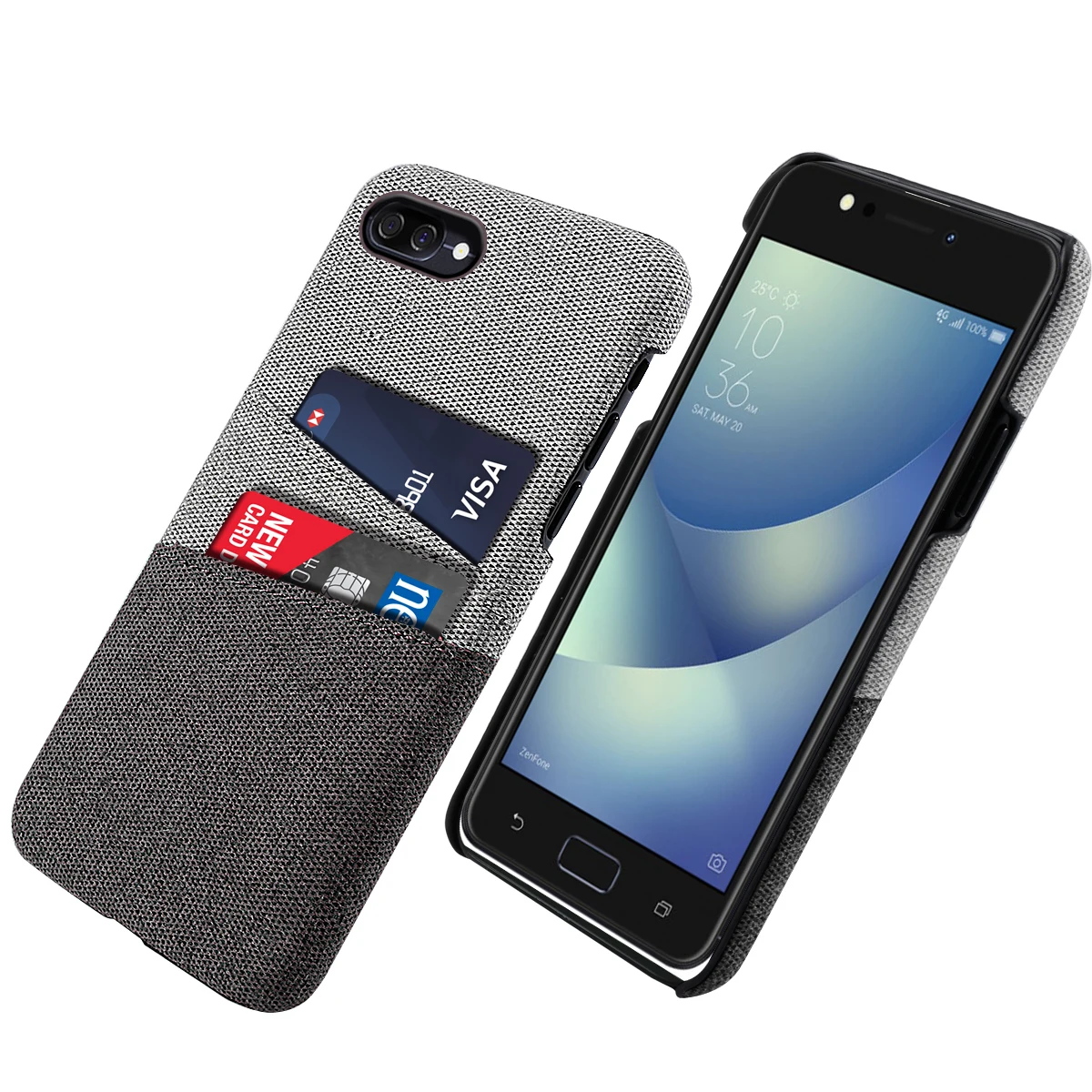 Для Asus ZenFone 4 Max ZC520KL ZC554KL чехол из тонкой ткани с 2 отделениями для карт жесткий чехол из поликарбоната для Asus ZenFone 4 Selfie ZD553KL чехол