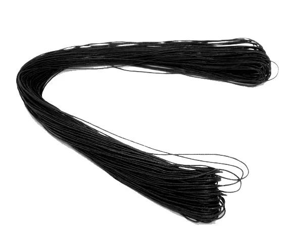 DoreenBeads 80 м оптовая продажа черное вощеное хлопковое ожерелье шнур 1 мм (B07405)|cord