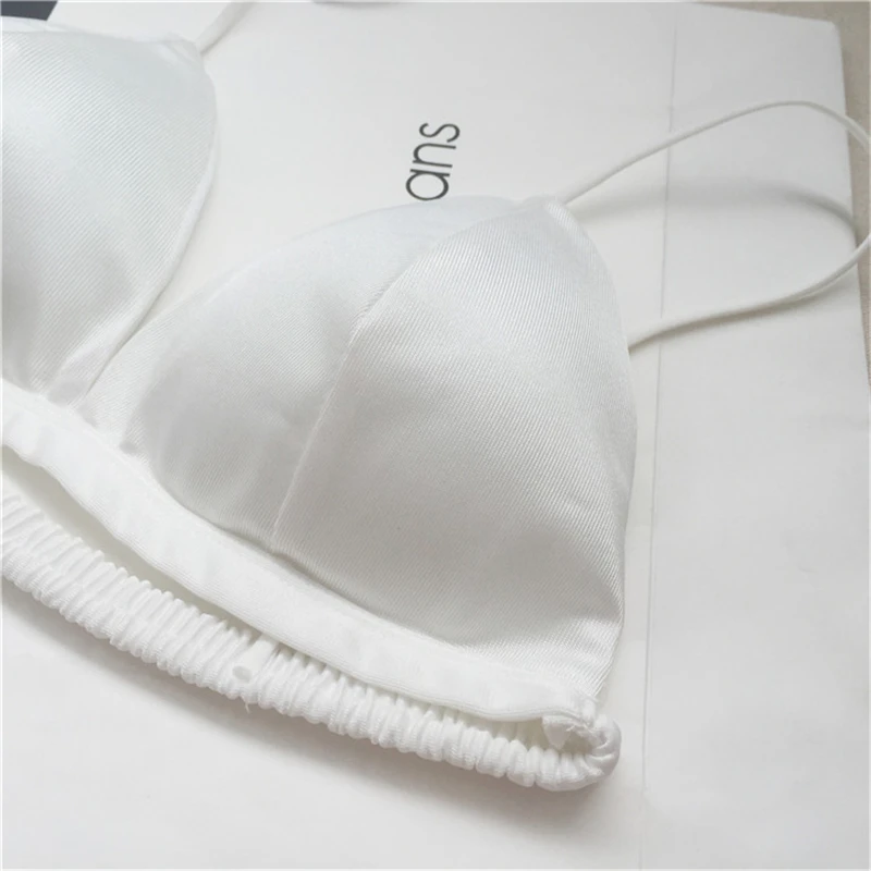 MAXMESSY пикантные Треугольники Bralette Для женщин Беспроводной бюстгальтер бикини