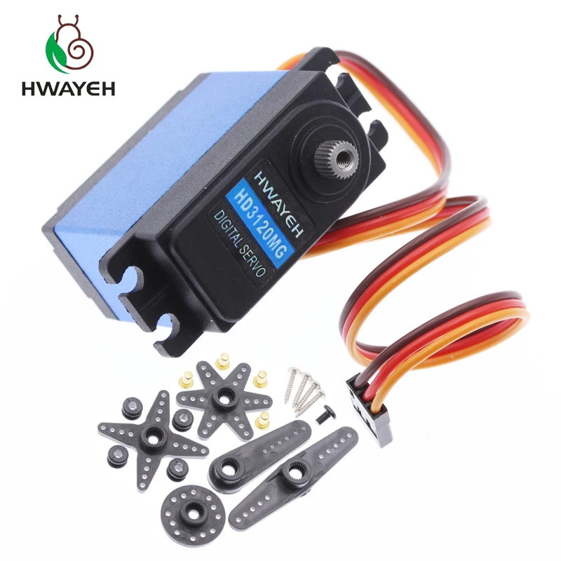 Сервопривод HD3218MG HD3120MG 20 кг водонепроницаемый сервопривод полностью