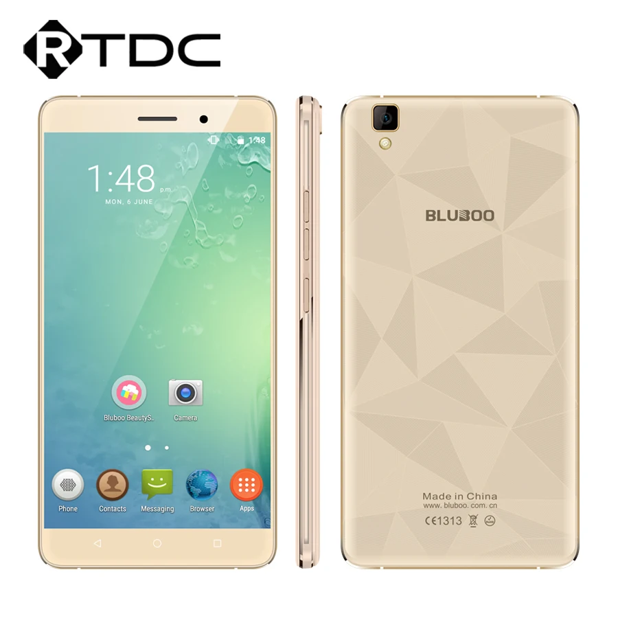 Оригинальный Bluboo Maya 3g WCDMA MTK6580A четырехъядерный 1. Hz Android 6 0 5 ''HD 1280x720P 2 Гб ram 16 rom