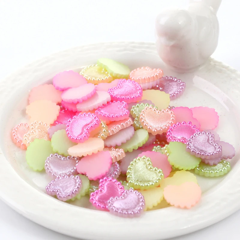 Смешанные цвета 500 шт./лот 10 мм форма жары ABS имитация жемчуга бусины плоская