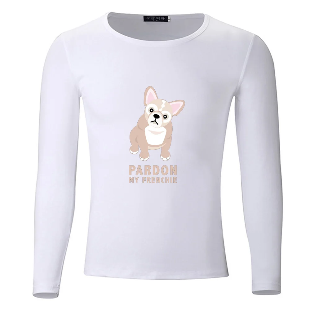Frenchie/весенне-осенняя футболка для всей семьи Футболка с длинными рукавами