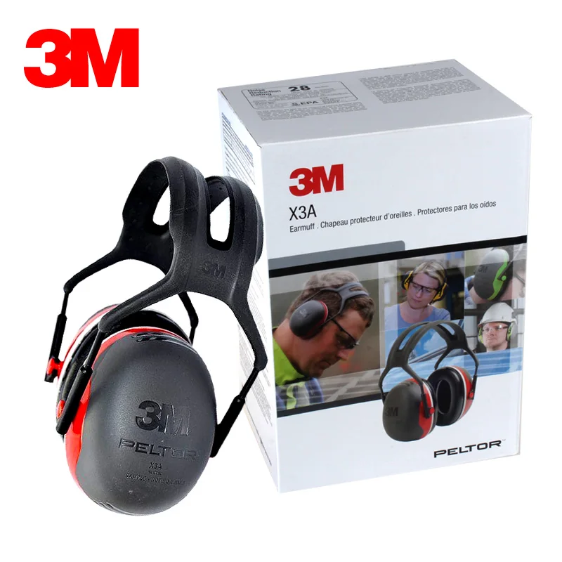 3M X3A original Earmuffs high quality profession Noise prevention Earmuffs shooting Learn Sleep elasticity Comfortable Earmuffs