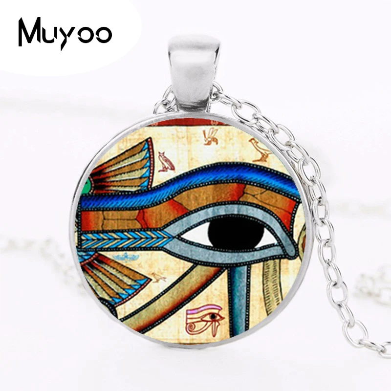 New Style Fashion vintage Indian of the eye Horus retro Photo Glass long chain necklace Jewelry for Women HZ1 | Украшения и