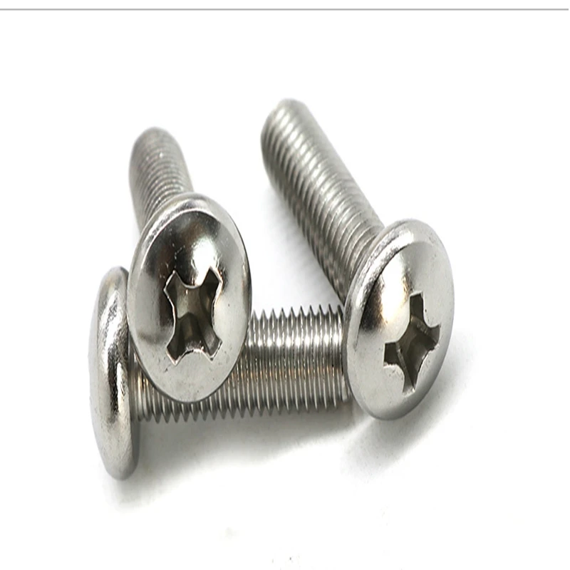 25pcs M1 Various specifications Standard 304 stainless steel round head cross plate screw bolt machine | Обустройство дома