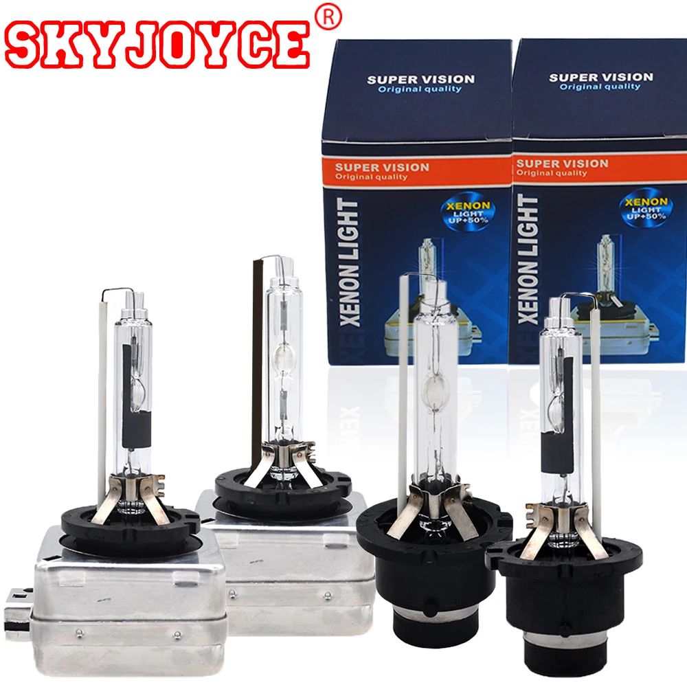 Ксеноновая hid лампа SKYJOYCE 2 шт. 35 Вт 4300K 5000K 8000K 6000K D1S металлический держатель D2S D3S D4S