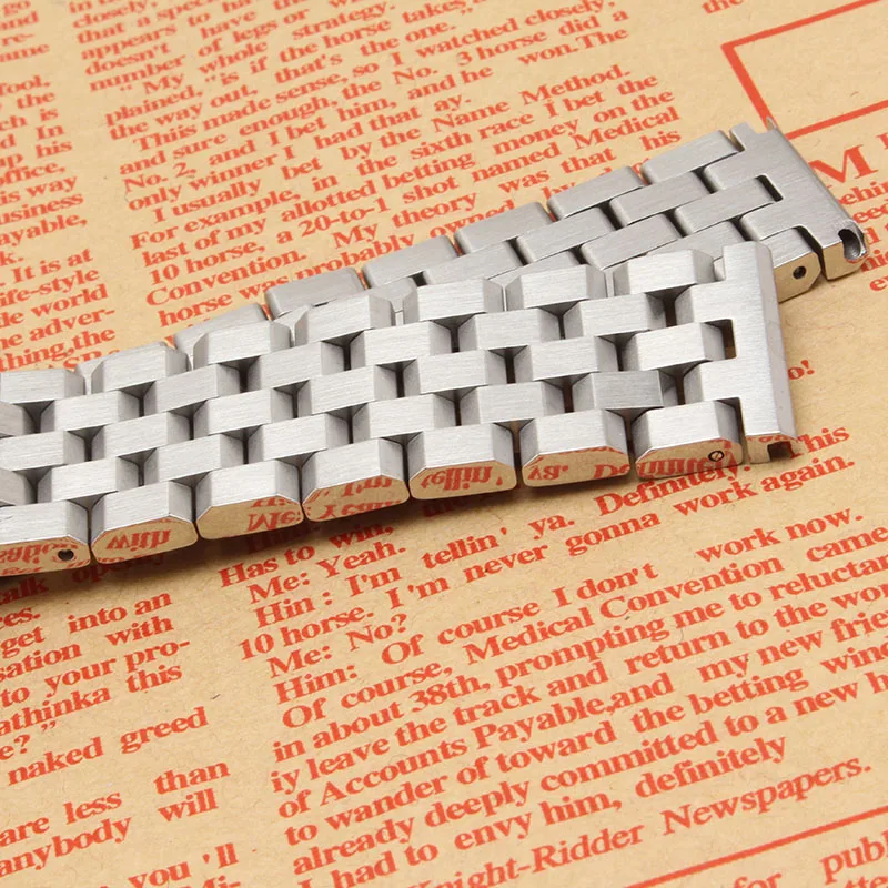 

Silver watchband bracelet strap 18mm 20mm 22mm 24mm 26mm High Quality Metal Stainless steel Watch Band for men women hours