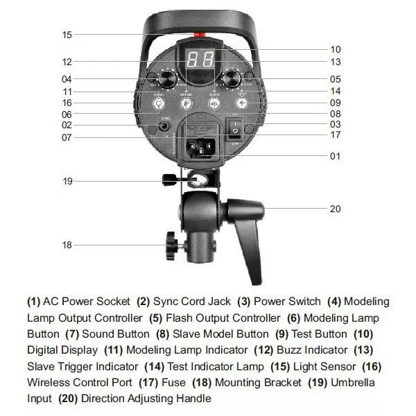 Godox DS300 300W 300Ws компактный студийный стробоскопический светильник|studio flash strobe|studio