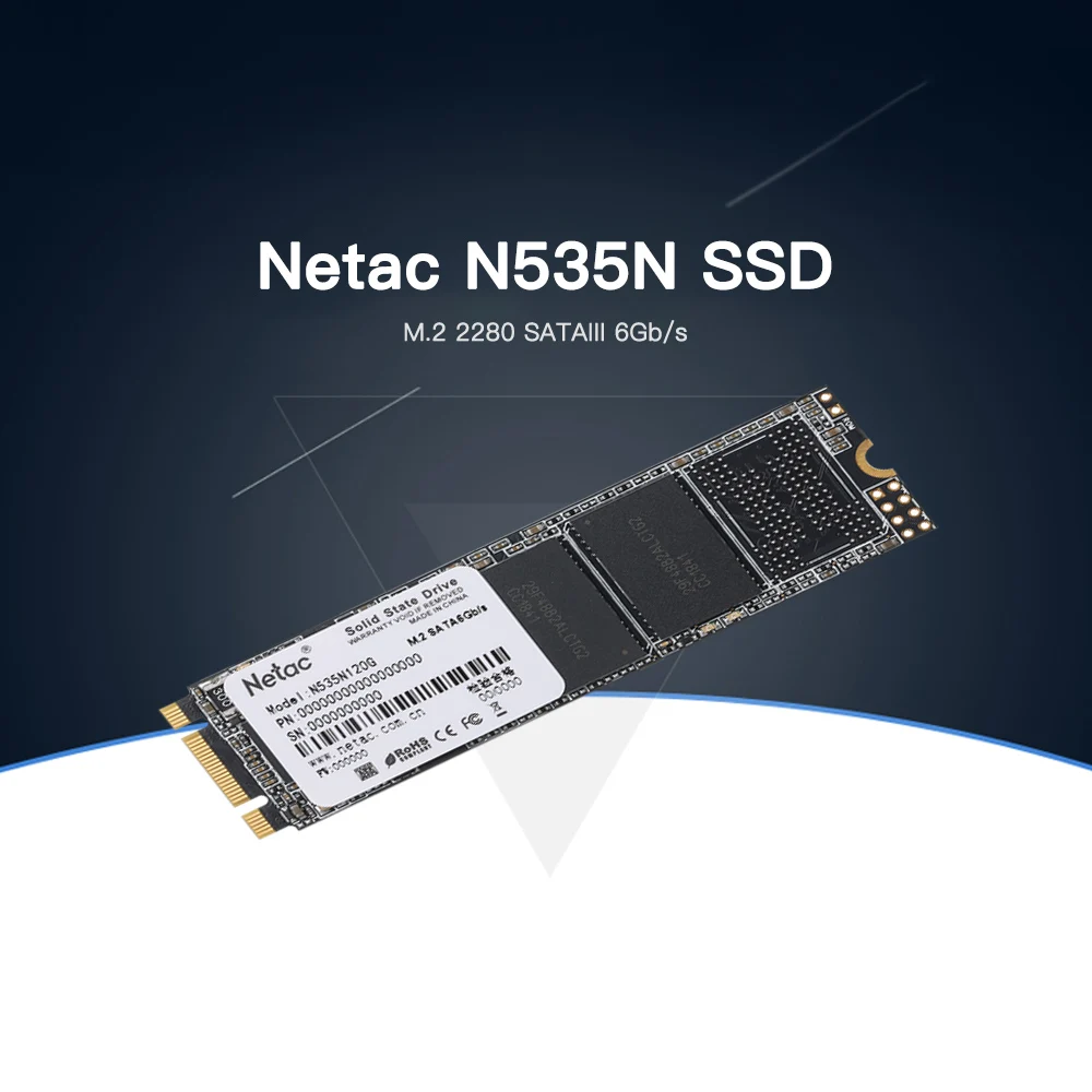 Netac N535N M.2 2280 SSD 120 ГБ 240 SATAIII 6 ГБ/сек. MLC/TLC Внутренний твердотельный накопитель ПК