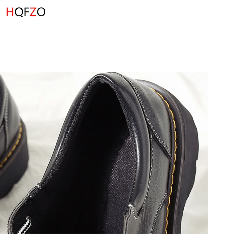 HQFZO Pantshoes/весенние женские туфли на платформе 6 см броги в британском стиле Туфли