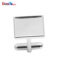 beadsnice silver square photo cufflink 16mm cabochon setting silver 925 cuff links wedding accessories groomsmen gifts id30930