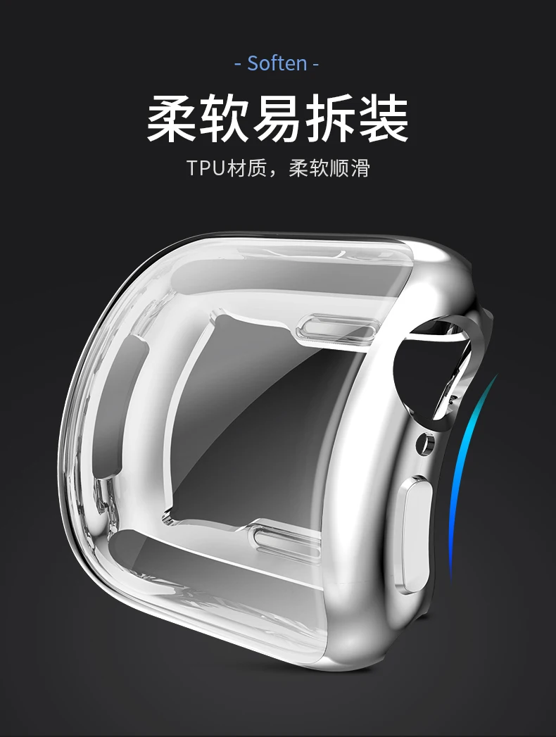 HOCO покрытие TPU чехол для часов Apple Watch 5/4 44 мм 40 мм Полная Защита силиконовый чехол Защита экрана для iWatch серии 4 5