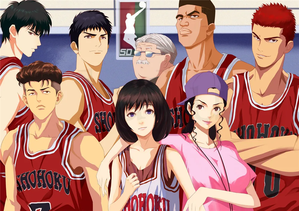 Коричневый Slam Dunk плакаты настенные наклейки яркие цветные украшения для дома белая бумага с покрытием прямая - Цвет: Коричневый