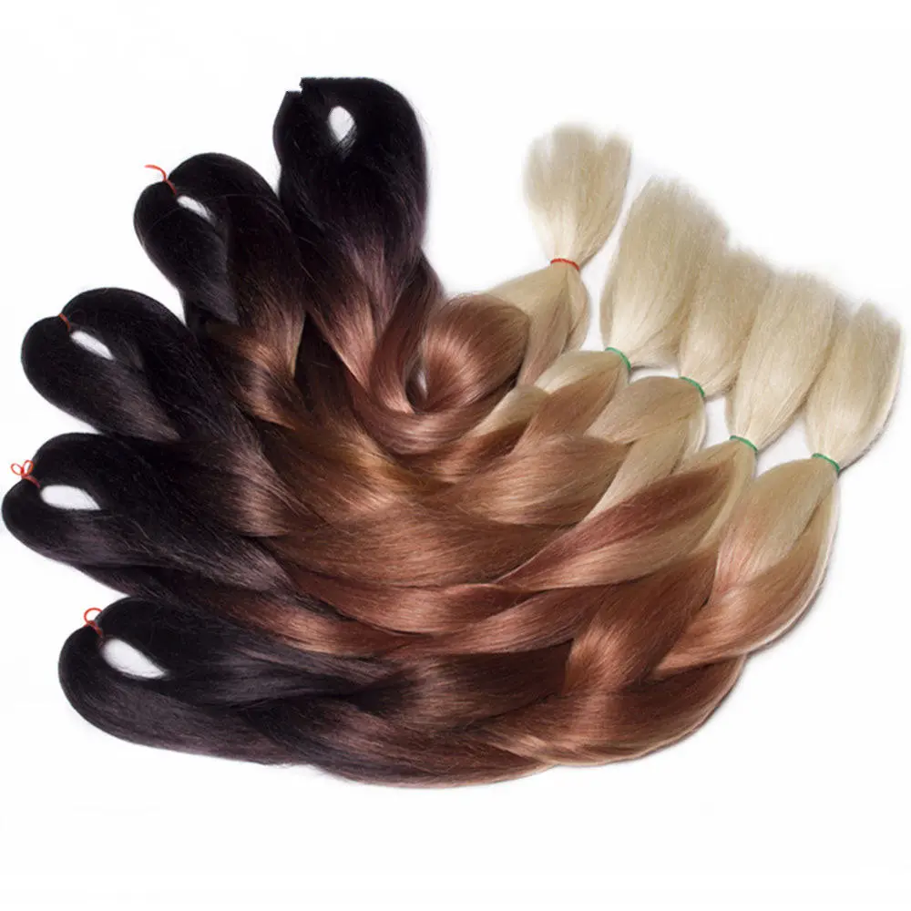 Feilimei блонд Джамбо плетение Наращивание волос Синтетические 24 &quot(60 см) 100 г/шт.