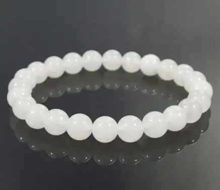 Браслет с круглыми бусинами JadeJadeite 100% натуральный зеленый 10 мм 7 5 дюйма|Плетеные