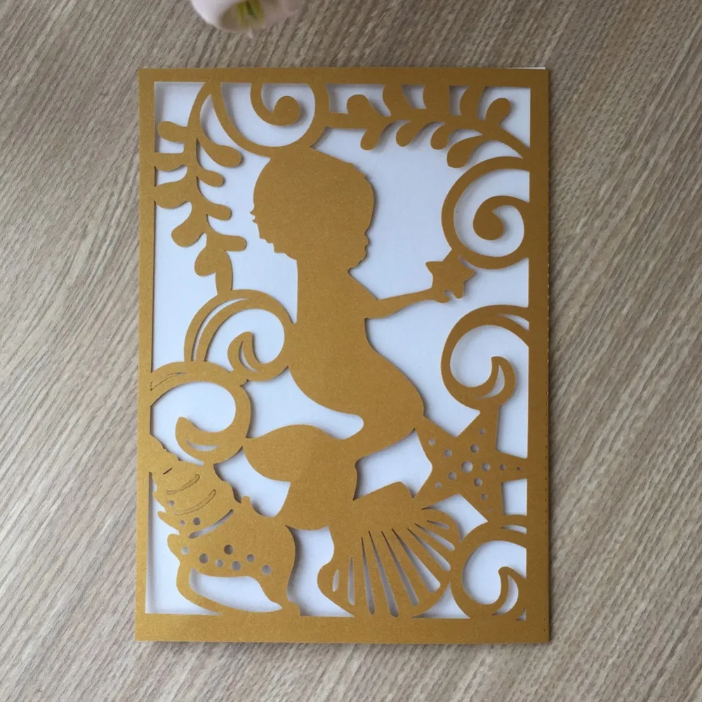 50 шт. поздравительные открытки с лазерной резкой для празднования дня рождения |