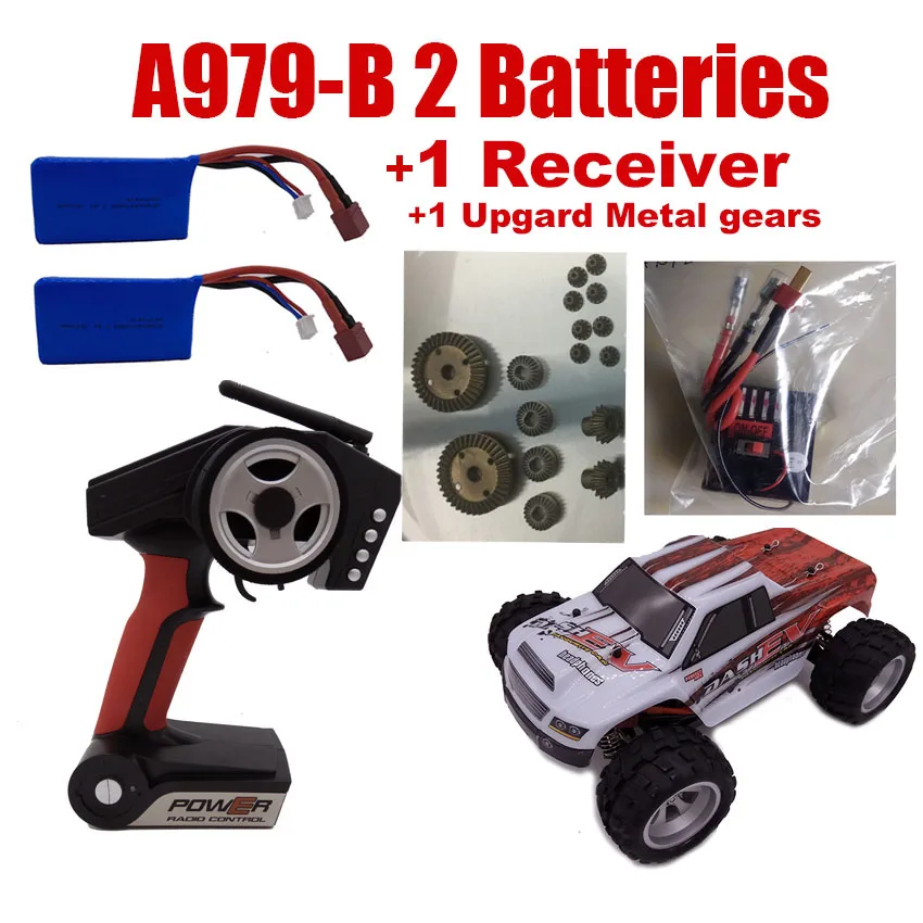 A979-B with 2b 1G 1R 2,4G Дрифт ру автомобиль 4WD A959-A A979-A высокоскоростной внедорожный дистанционного Управление грузовик багги Радиоуправляемый A959-B A979-B Макс 70 км/ч - Цвет: A979-B with 2b 1G 1R