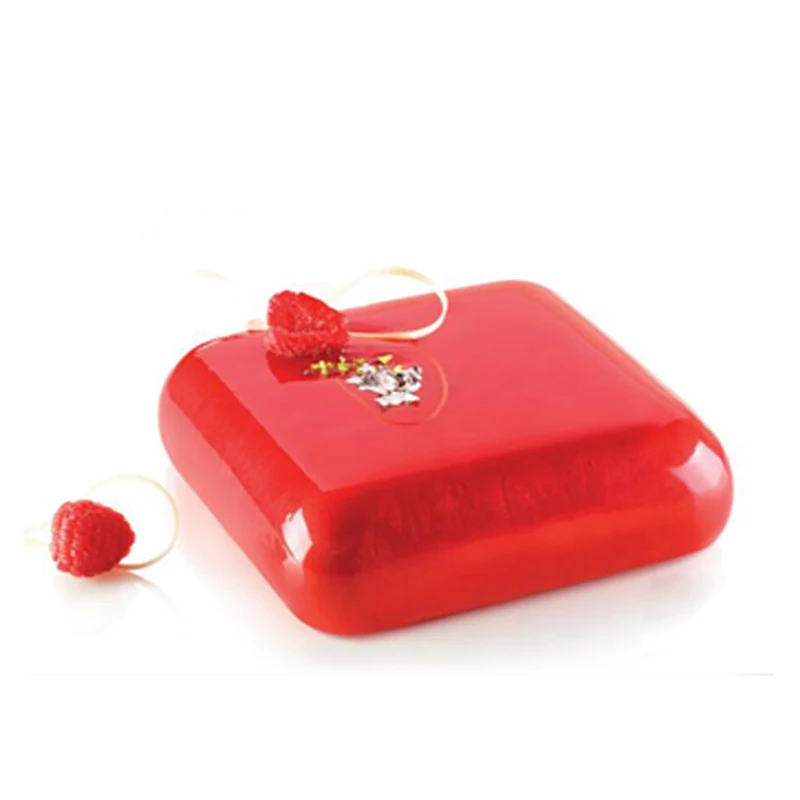 Силиконовые 8 полости квадратный драгоценный камень дизайн торт выпечки плесень