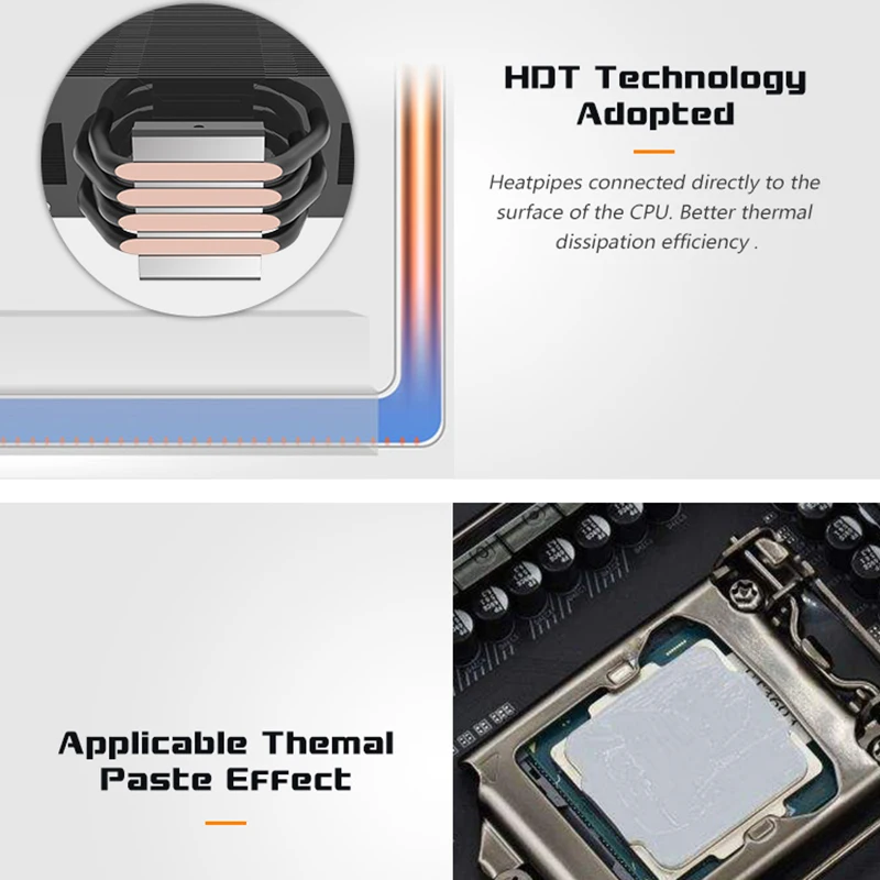 Кулер для процессора Aigo 4 тепловых трубки кулер AMD Intel 775/115/AM3/AM4 Синий светодиодный