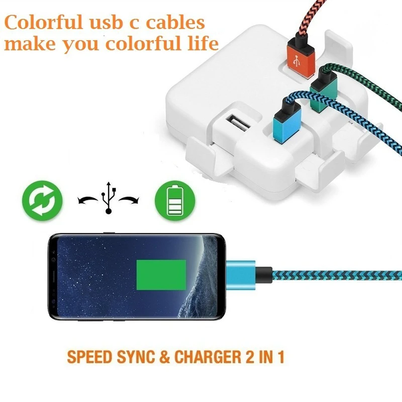 Быстрое зарядное устройство Byleen зеленое/оранжевое/синее USB Type C для Huawei honor P 10 20