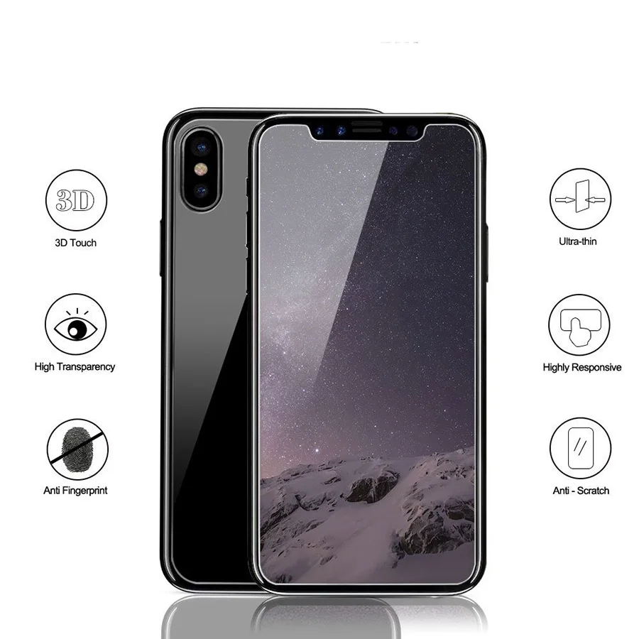 Arsmundi 2 шт./лот защита экрана закаленное стекло для IPhone X Передняя Задняя Премиум