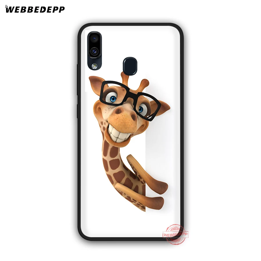 WEBBEDEPP носить очки Жираф мягкий чехол для телефона с изображением цветов Samsung A50s A40s