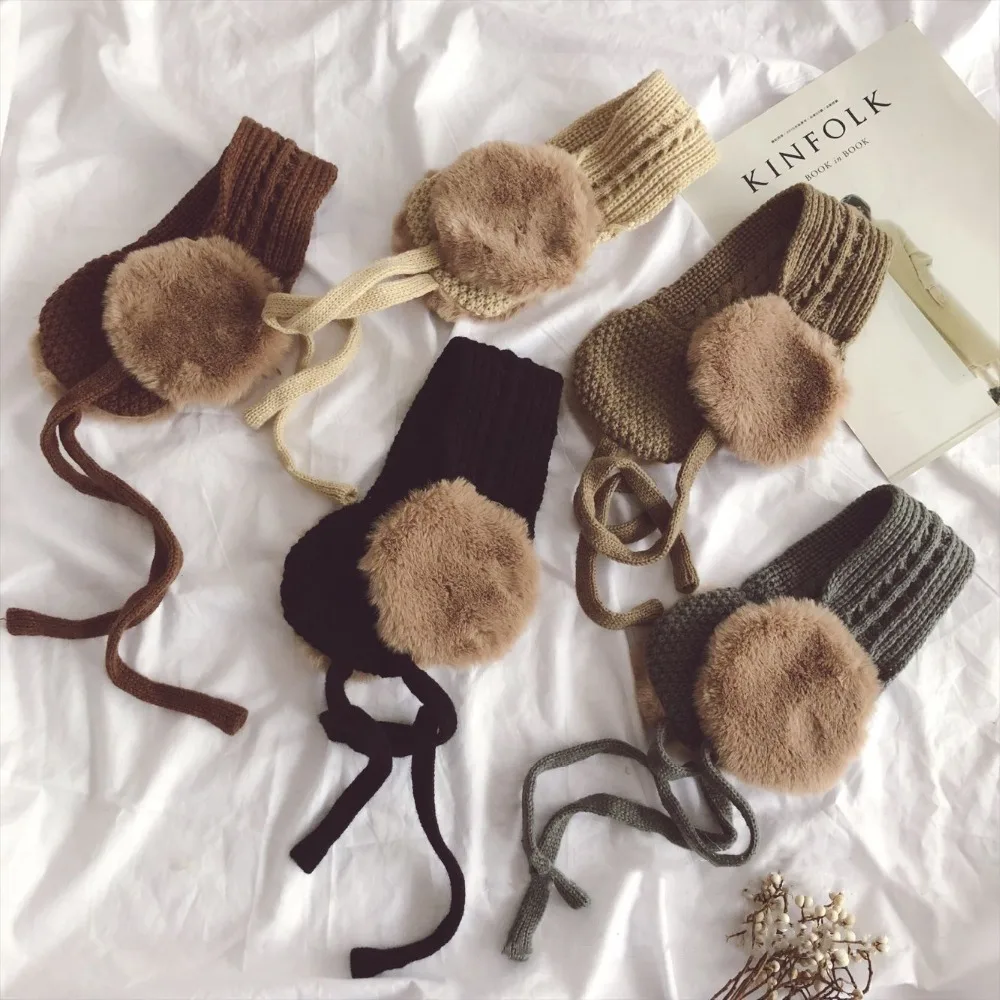 Модная зимняя теплая шапка для младенца детский вязаный шарф девочек и мальчиков