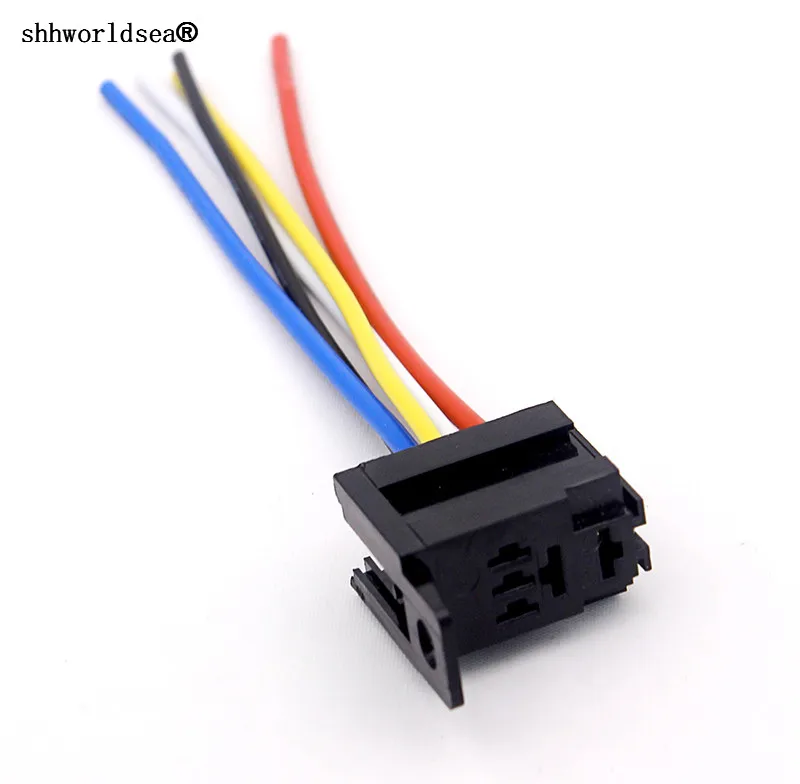 

shhworldsea 12 Volt 4 pin 5 pin Automotive Relay with Wires Harness Socket for 30A 12V 24V car relay