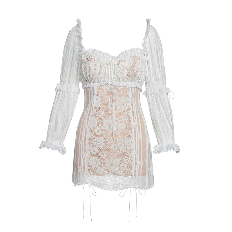 SISPELL летнее женское платье с квадратным вырезом пышными рукавами открытая спина