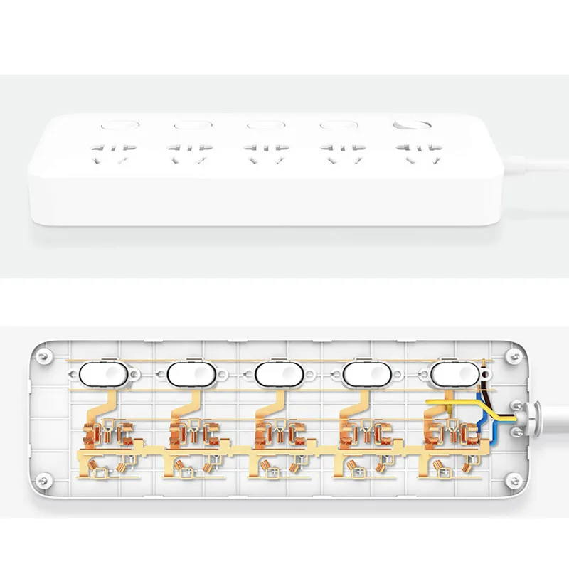 Оригинальный Xiaomi Smart Home мощность пропилен каучука прокладки с 5 управления гнезд
