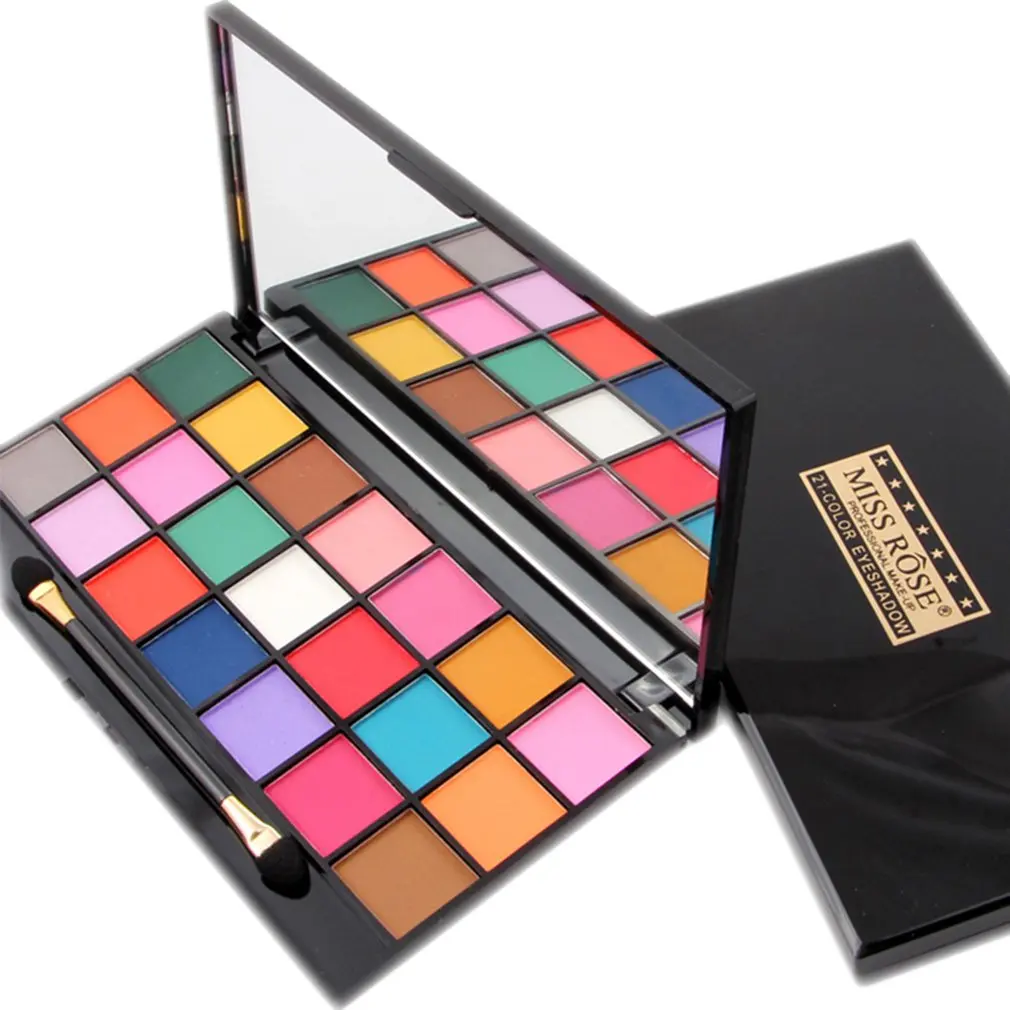 21 Цвет Тени для век макияжа матовые мерцающие тени водостойкая стойкая