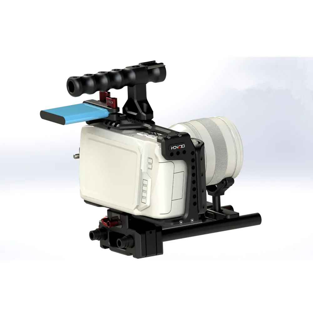 HONTOO BMPCC 4K клетка 15 мм DSLR RIG cage Baseplate Top Handle SSD T5 clamp для BlackMagic Pocket Cinema Camera 4K|Аксессуары