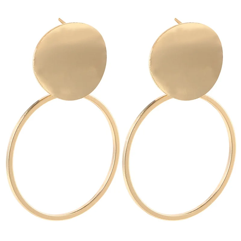44 gold Find Me новые серьги-капли из сплава для женщин геометрические простые Висячие модные глянцевые длинные серьги ювелирные аксессуары - Окраска металла: 44 gold