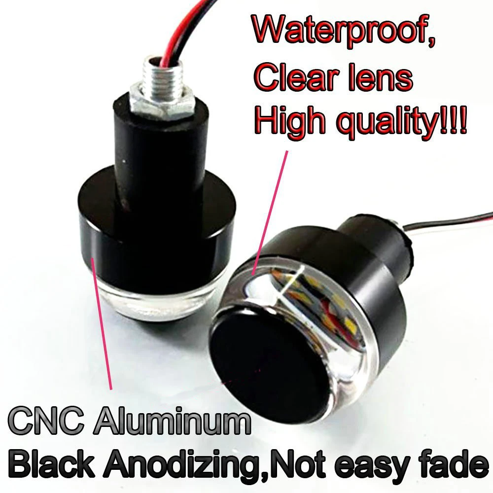 Светодиодный руль мотоцикла указатель поворота 2 шт. сплав янтарный индикатор