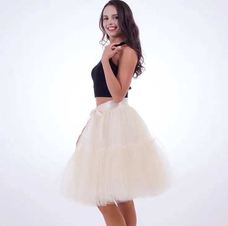 Elexs новые женские Модные Sexy 5 слоев сетки большие качели Тюль Юбки Летние