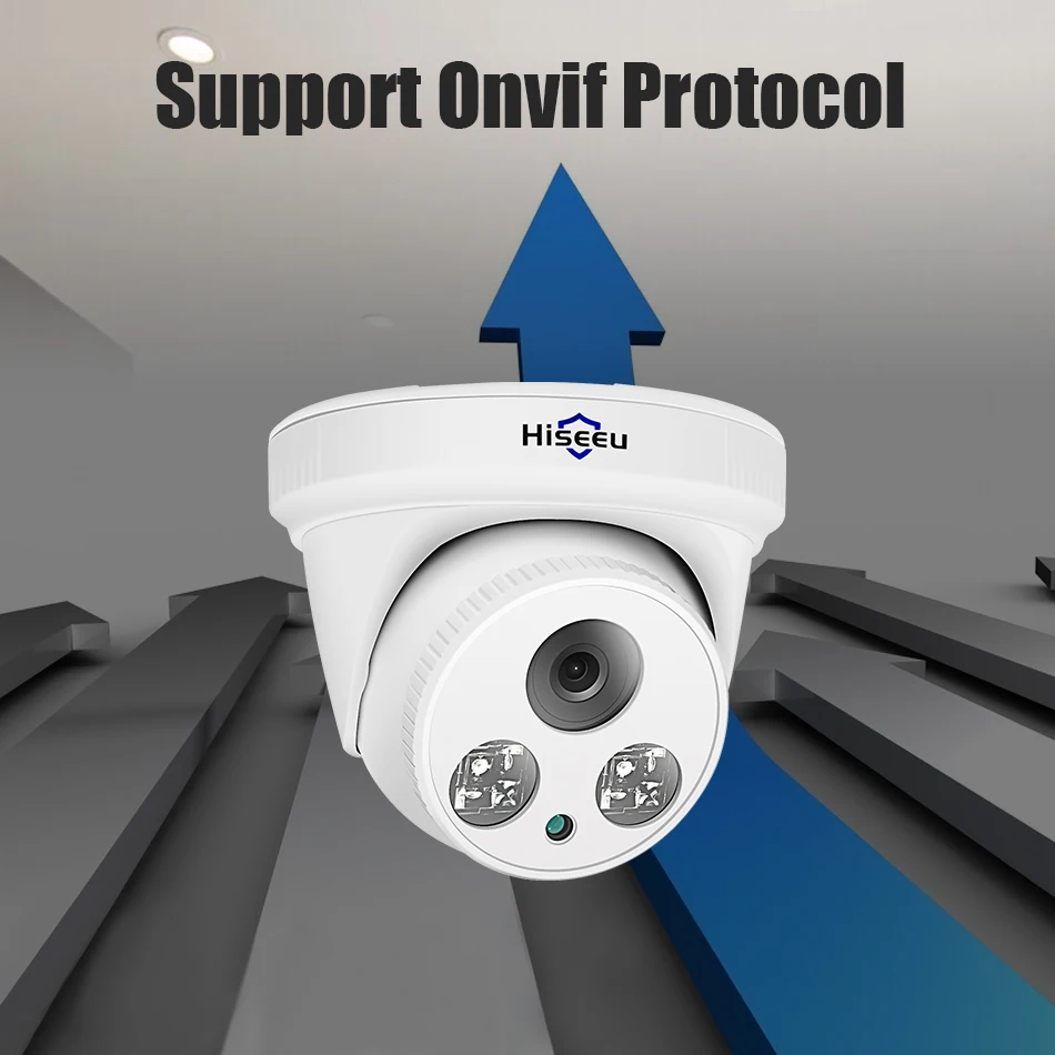 IP камера Hiseeu 1080P POE H.265 2 Мп цилиндрическая видеонаблюдения ONVIF для системы NVR