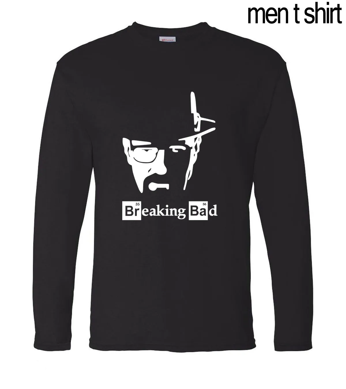 Breaking Bad Heisenberg, мужские футболки с длинным рукавом, Los Pollos Hermanos Walter White Cook, новинка, Весенняя Мужская футболка из хлопка