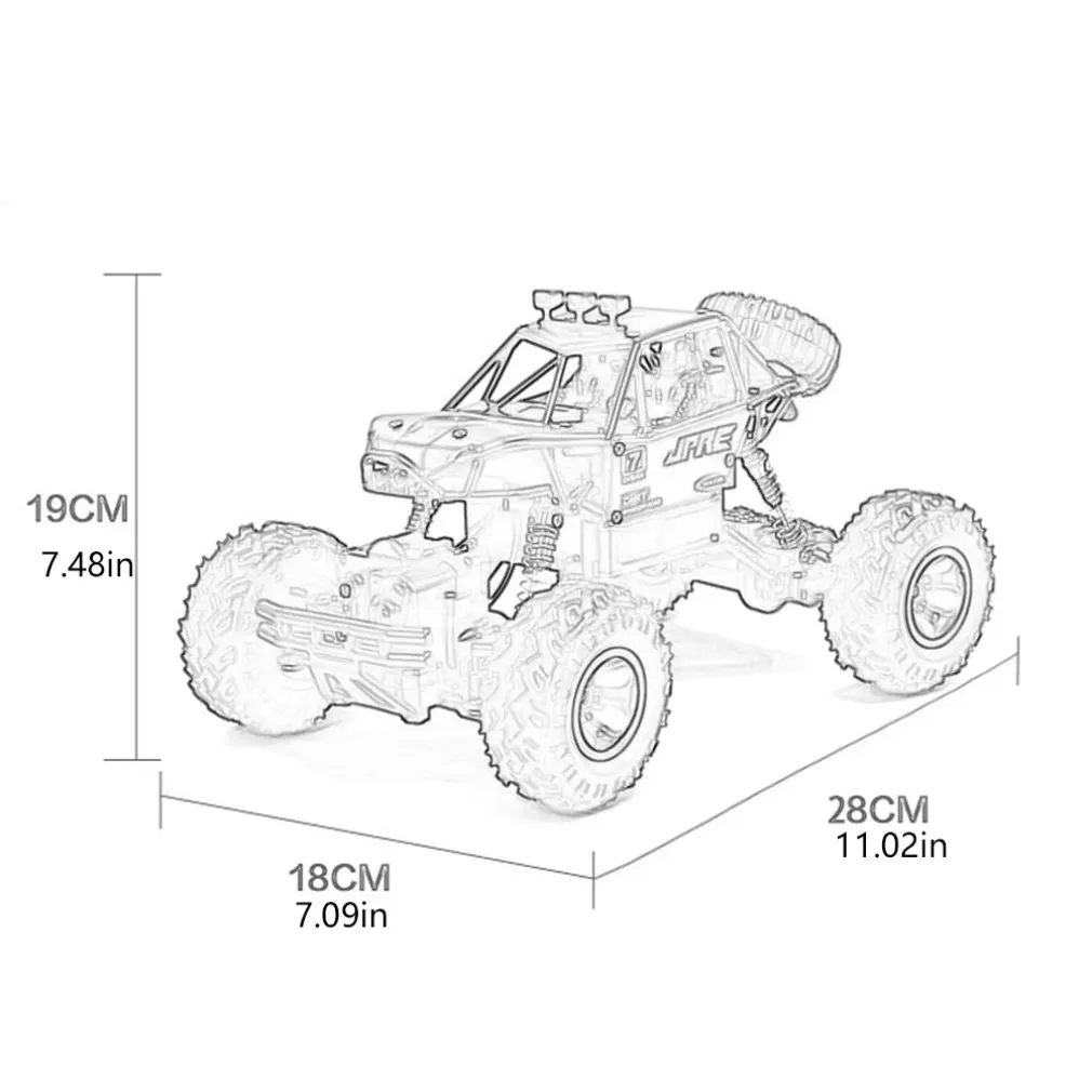 

Remote Control Car High Speed Off-road Four-wheel Drive Big Foot Electric Climbing Car Boy Charging Children Toy Car