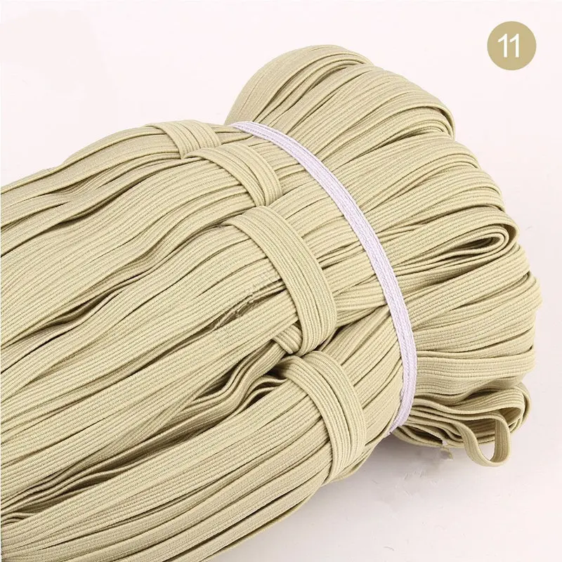 11 Beige 5Y 6 мм эластичная лента цветная мягкая латексная пряжа эластичная лента s резинка DIY для беременных детей Швейные сумки с аппликацией аксессуары - Цвет: 11 Beige 5Y