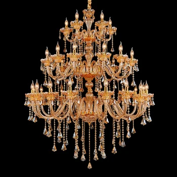 30 lights Свеча хрустальная люстра современная светодиодная хрустальная люстра для гостиной ресторана Свеча лампа Современная Большая Хрустальная люстра для отелей - Цвет абажура: 30 lights