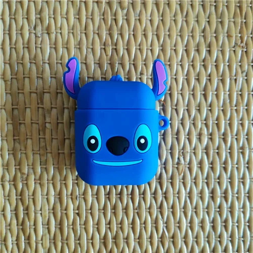 Stitch 3D мультяшный милый мягкий силиконовый чехол для Apple Airpods чехол для гарнитура для Airpods Box Air Pods чехол Аксессуары для наушников - Цвет: Stitch