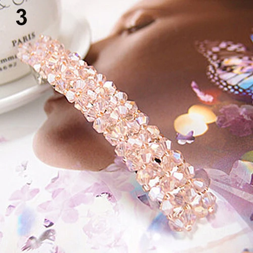 

Fashion Bling Headwear Handmade Full Crystal Hair Clip Barrette Hairpin Women