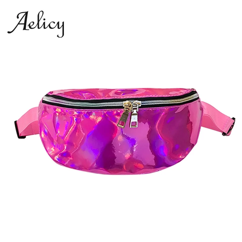 Aelicy хип хоп Уличная поясная Лазерная пляжная сумка женская через плечо для