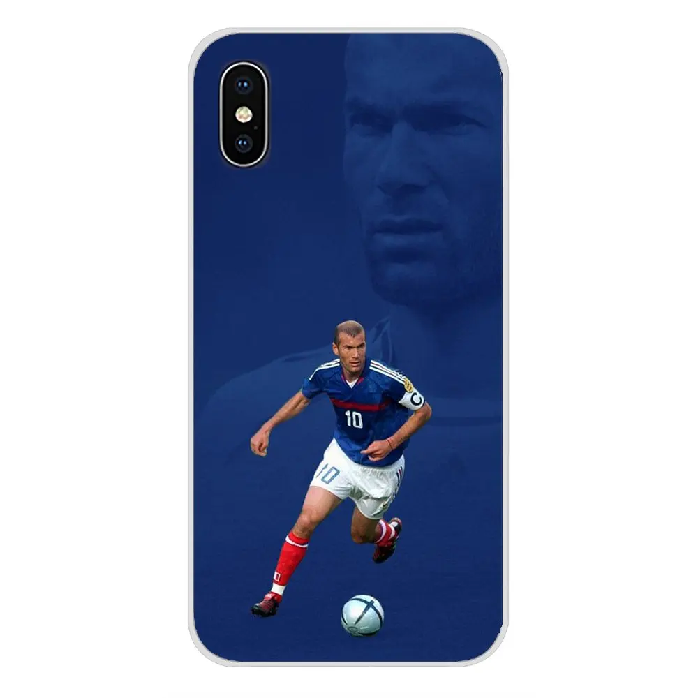 Прозрачный чехол из ТПУ для Apple iPhone X XR XS MAX 4 4S 5 5S 5C SE 6 6S 7 8 Plus ipod touch Zinedine Yazid Zidane
