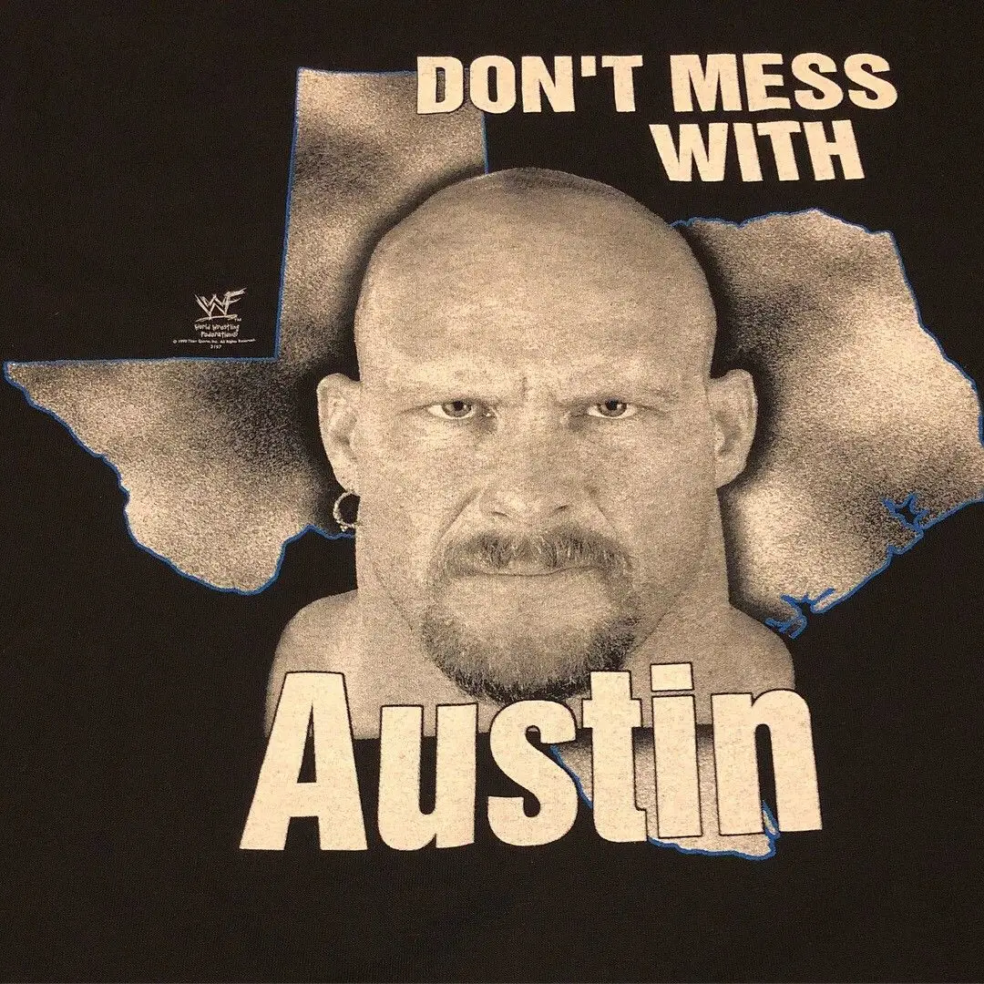 Винтажная Футболка BNWOT 1998 WWF Stone Cold Не связывайтесь с Остин крутая Повседневная
