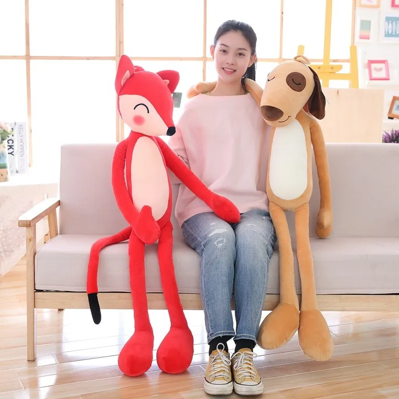 Плюшевые длинные ноги лисы 65 см/80 см плюшевые игрушки Mr Dog Спящая кукла Мультяшные