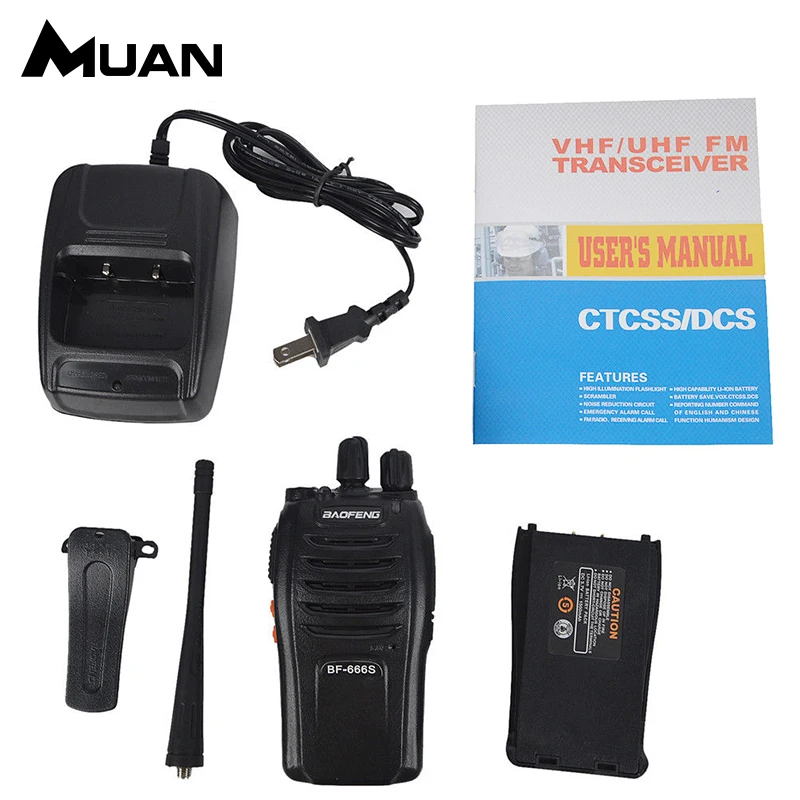 BaoFeng BF-666S Walkie Talkie Профессиональный CB радио 5 Вт UHF 400-470 мГц 16CH Любительское